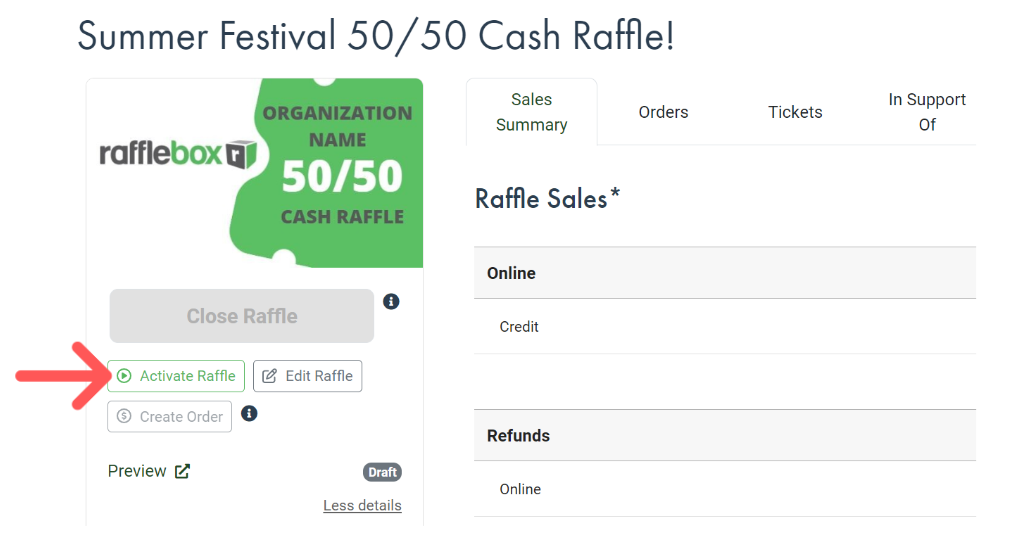 Client Raffle How to Create a Raffle